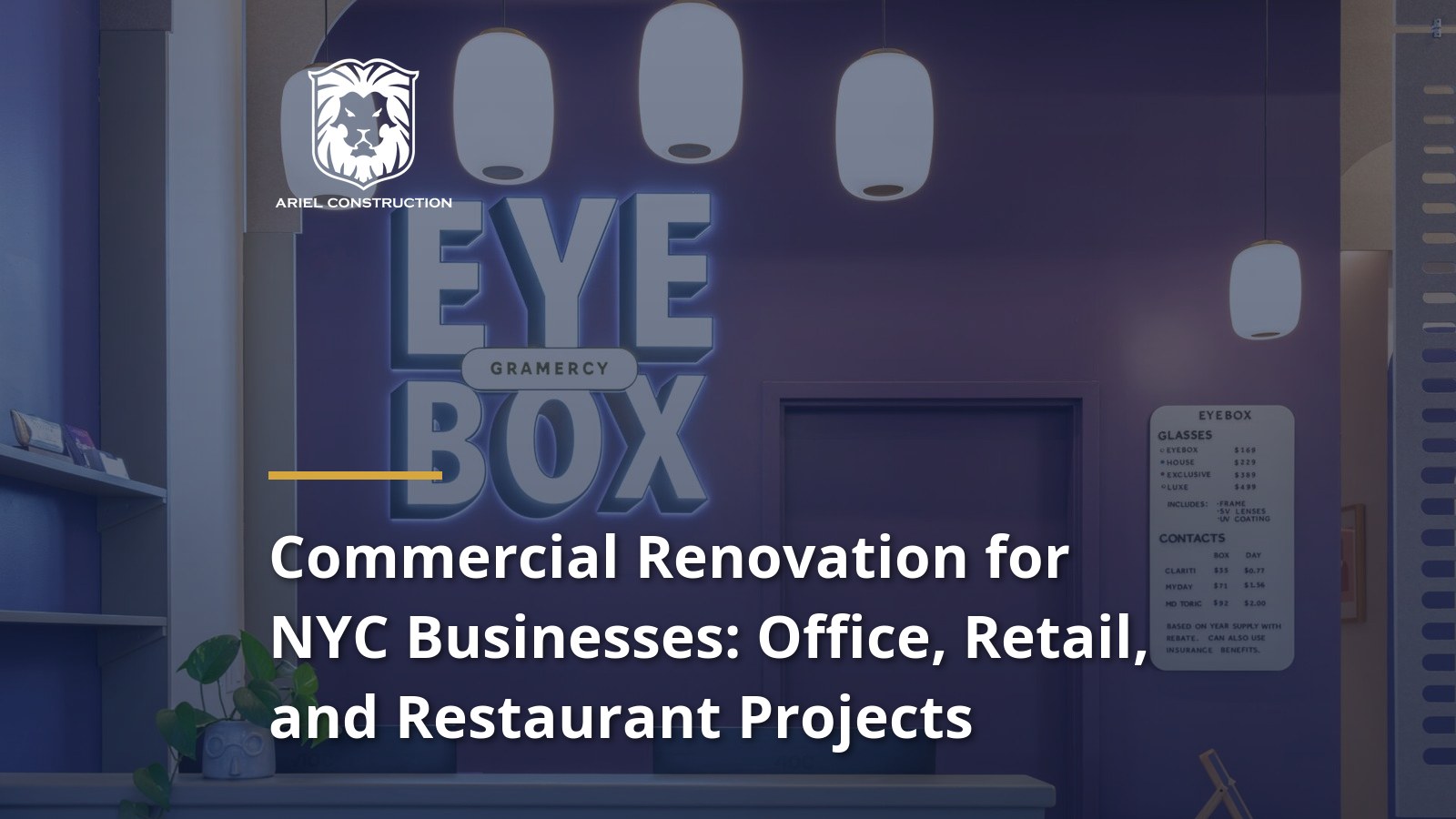 Commercial Renovation for NYC Businesses: Office, Retail, and Restaurant Projects